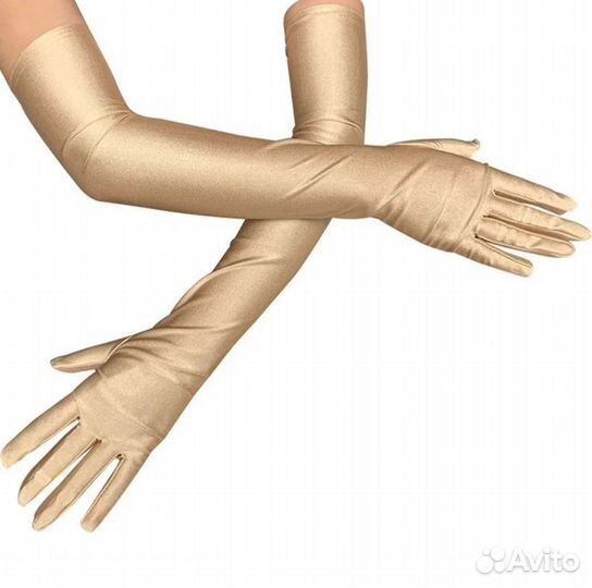 Перчатки атласные,стрейч вечерние