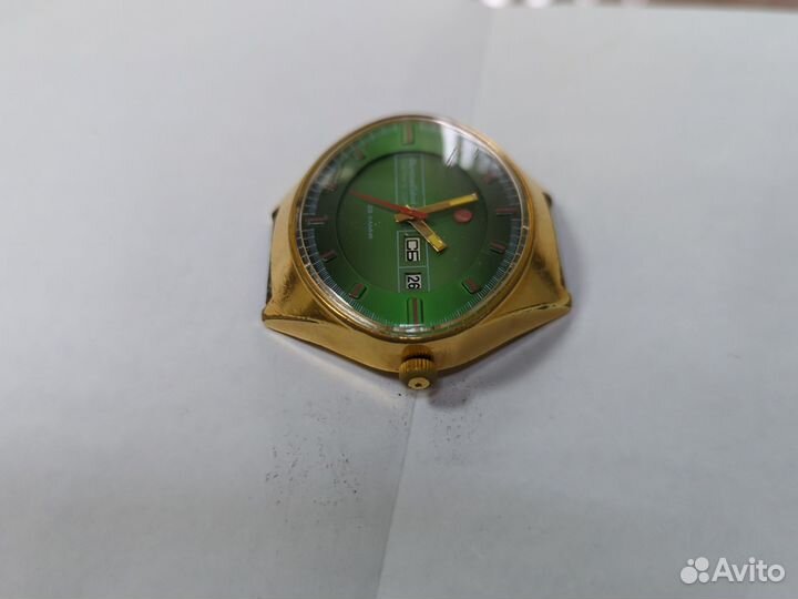 Часы чайка, позолоченные, обслужены