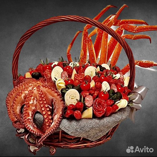 Букеты из раков/краба/осьминога/мужской букет