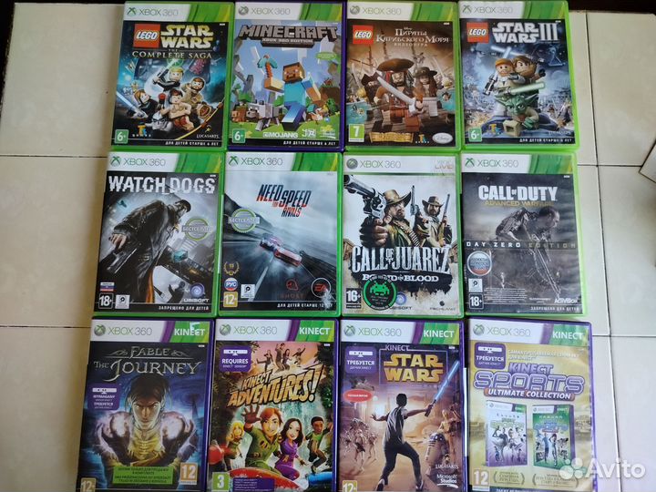 Для Xbox 360: Геймпады, kinect, блок пит. Диски