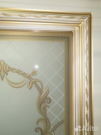 Дверь «Дуэт рб3» Эмаль Беж / Патина