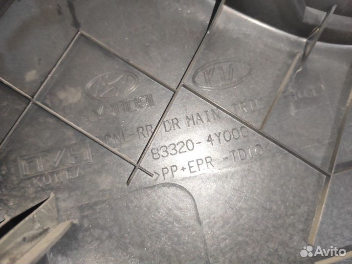 Обшивка двери задняя правая Kia Rio 3 седан 1.4