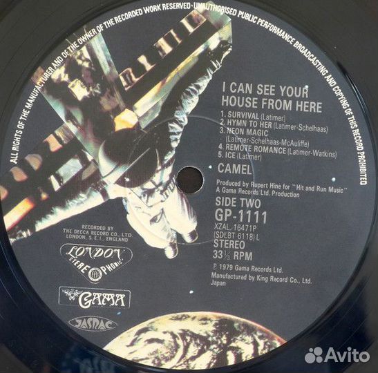 Camel -I Can See Your House From Here Japan LP
