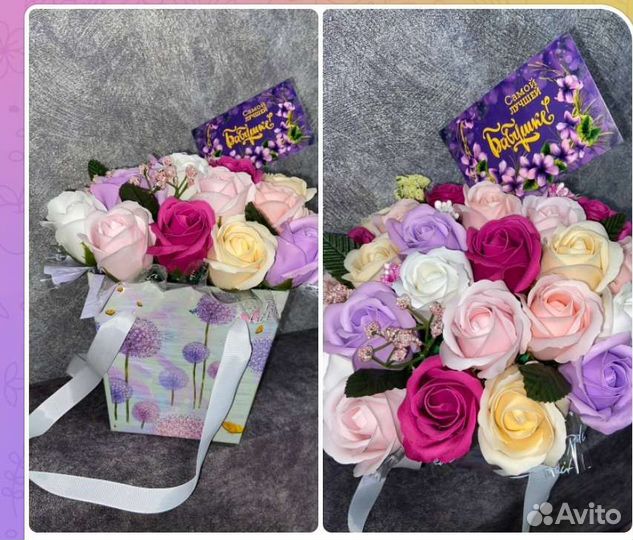 Букет тюльпанов из мыла