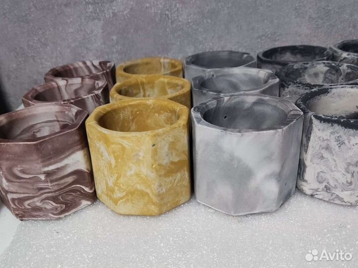 Подсвечники из гипса ручной работы