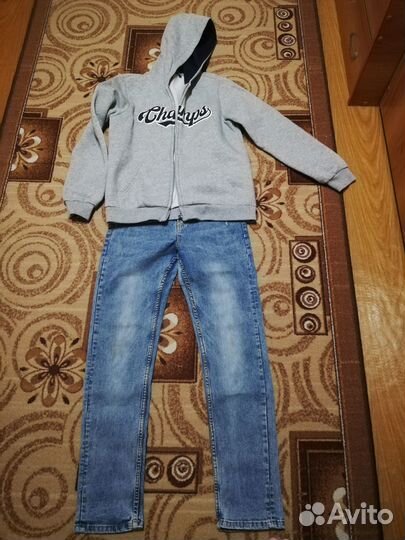 Джинсы и кофта на мальчика 12 л