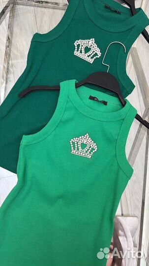 Турецкая майка с декором из камешек