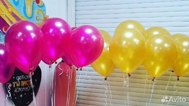 Гелиевые шары. Металлик. Хром