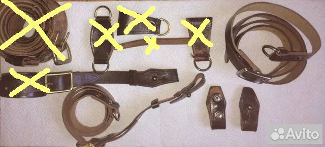 Ремни офицерские портупея кожа натуральная СССР
