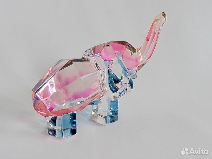 Хрустальные слоники, винтаж, Италия