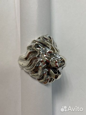 Серебряное кольцо мужское «Лев»