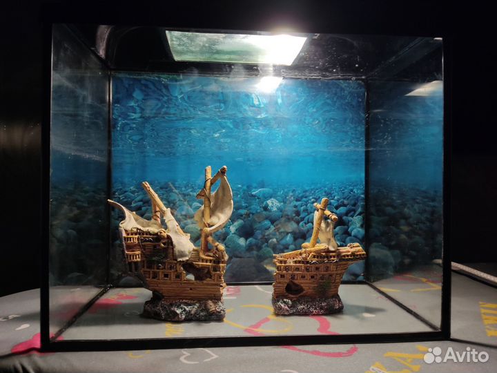 Аквариум + декор