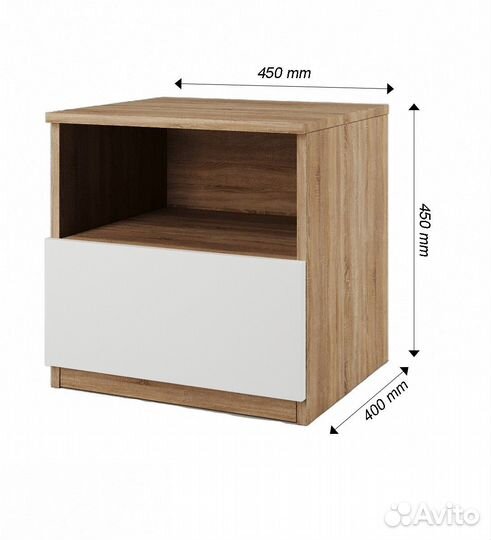 Тумба Stern 1-951ge дуб сонома прикроватная