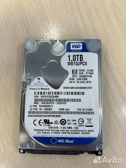 Жесткий диск 1 тб WD blue для ноутбука
