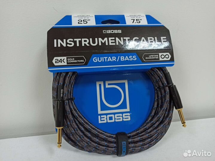 Инструментальный гитарный кабель Roland Boss 7,5м