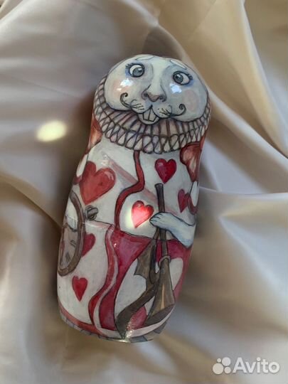 Матрешка - Белый Кролик -алиса в стране чудес