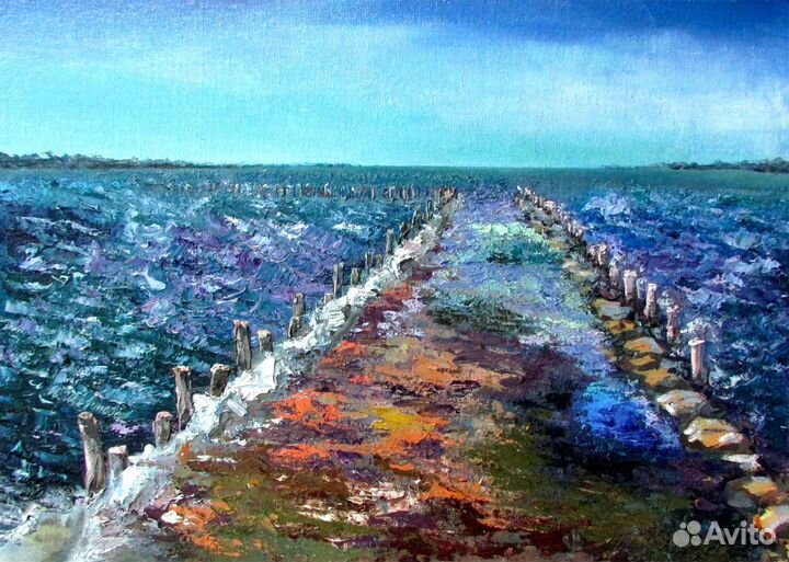 Картина авторская маслом на холсте. Пейзаж. Крым