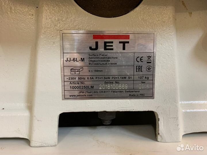 Станок Jet JJ-6L-M фуговальный