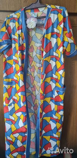 Халат женский х/б, ночная сорочка, тапочки