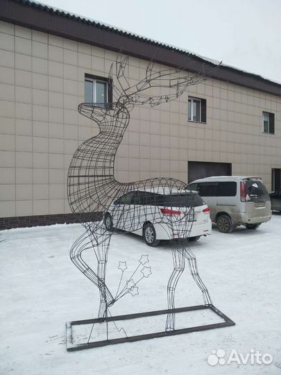 Светодиодный олень, каркасная фигура, новогодний о