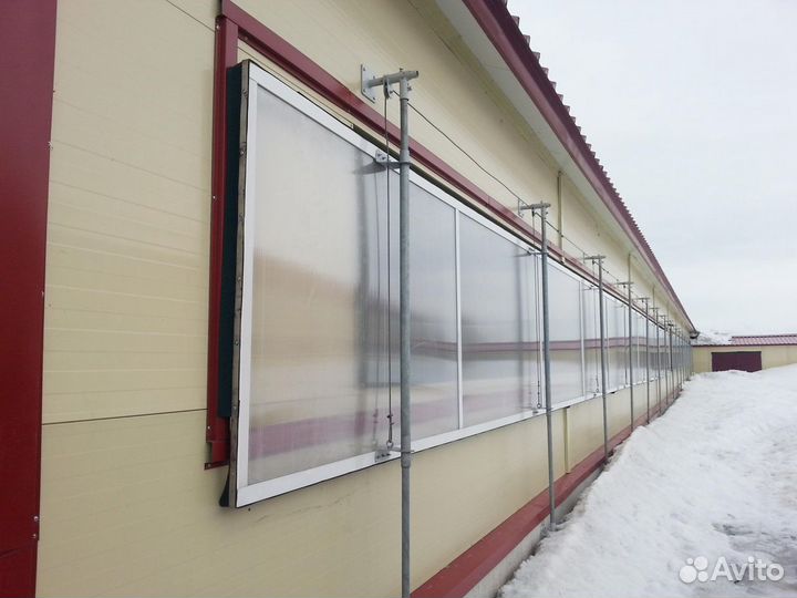 Поликарбонатные шторы для коровника