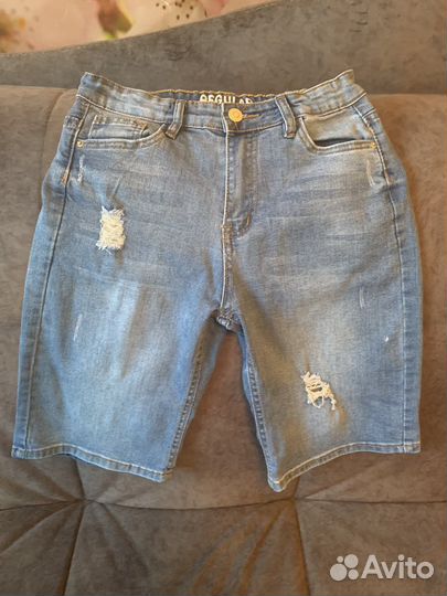 Джинсовые шорты для мальчика 152 размера