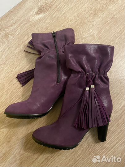 Ботильоны из натуральной замши 38