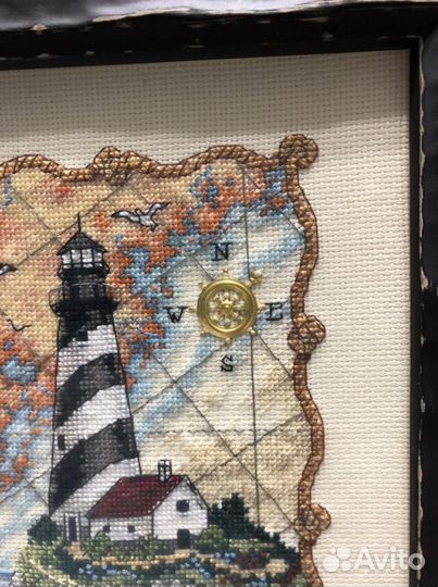 Картина вышитая крестом «Маяк»