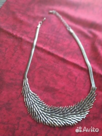 Цепь колье и сережки, бижутерия