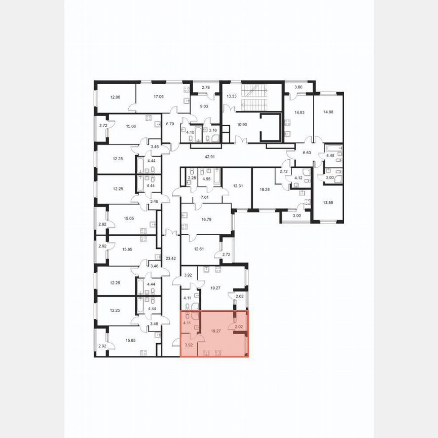 Квартира-студия, 27,7 м², 9/9 эт.