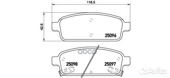 Колодки тормозные дисковые зад chevrolet CR