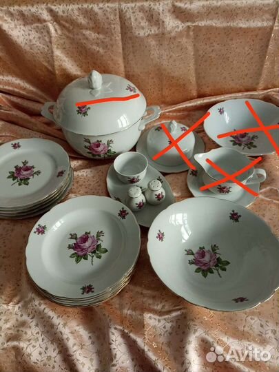 Сервиз столовой посуды ГДР чайник kahla