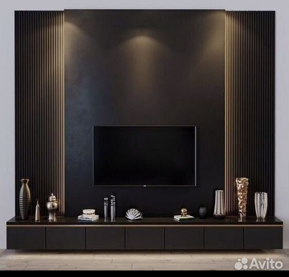 Тв зона со шкафами на заказ