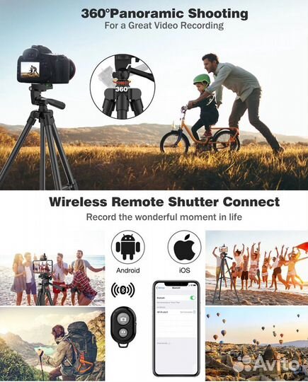 Профессиональный штатив для камеры 102 см