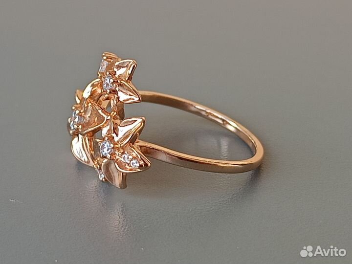 Кольцо. Брошь серебро 925 проба