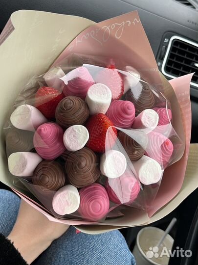 Клубника в шоколаде букет из клубники