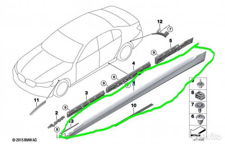 Б/У Накладка порога Состояние на фото, оригиналnnУ