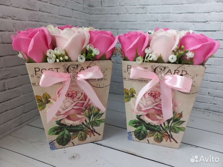 Букет из мыльных цветов