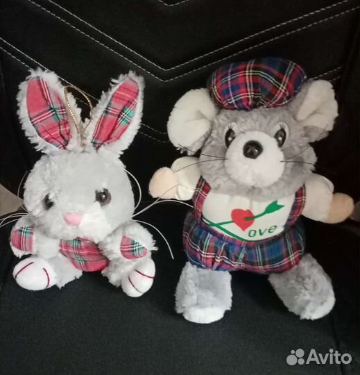 Мягкие игрушки : Заяц и Медвежонок гдр