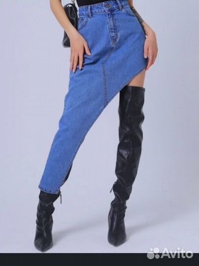 Джинсовая юбка 44