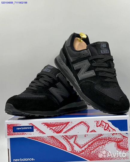 Кроссовки New Balance 574 Black (Арт.38532)