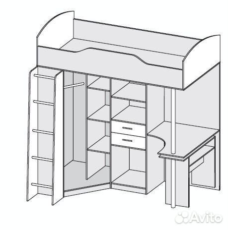 Детская кровать-чердак 