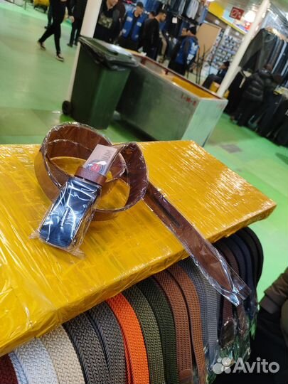 Ремень мужской натуральная кожа 135 см