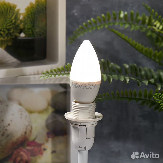 Лампа светодиодная Свеча 7,5 Вт E14 rexant 4000 K