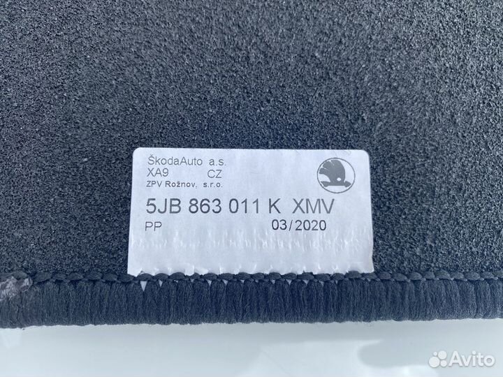 Ковры оригинал skoda rapid vw polo 2020 года