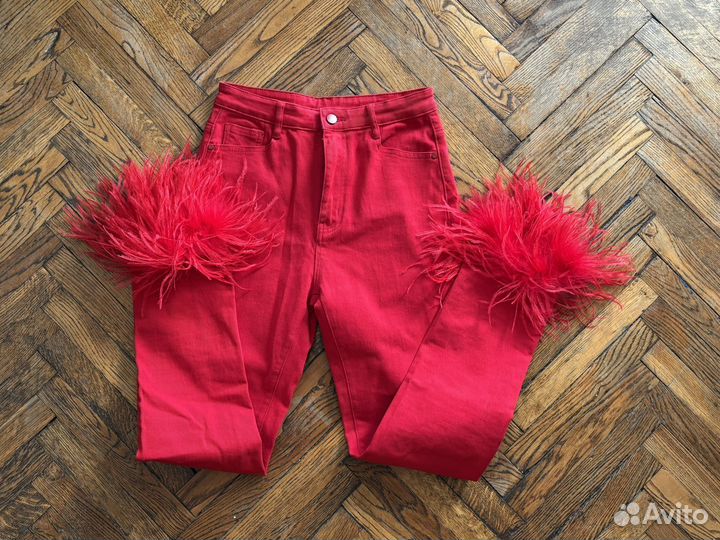 Брюки Lichi с перьями