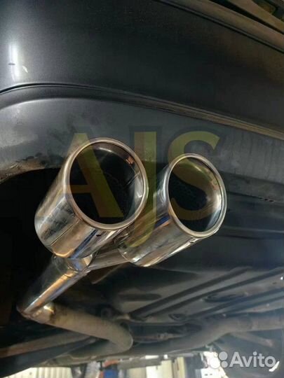 Насадка на глушитель AJS #1 двойная пара 60x89x270 хром