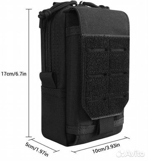 Тактическая поясная сумка (черная)
