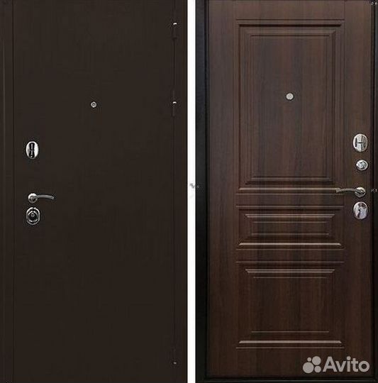 Дверь входная Троя Беж Белый Орех