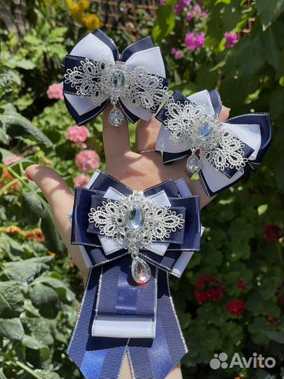 Школьный набор бантики и галстук